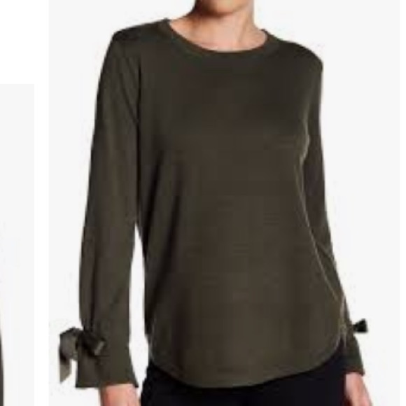 Max Studio Sweaters - Max Studio Long Sleeve Tie Sleeve Sweater | Green